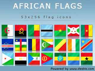 非洲旗帜图标-Afr